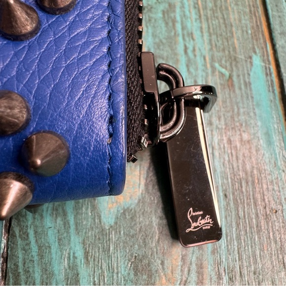 Christian Louboutin Panettone Wallet - Grained Calf Leather Loubinthesky Spikes - Picture 10 of 14